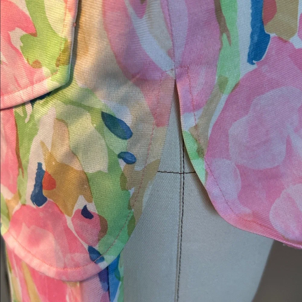 70’s Najla New York floral watercolor pantsuit - Picture 5 of 12